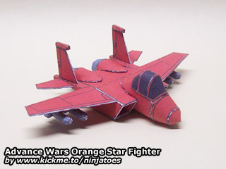 Advance Wars Orange Star Fighter – Ninjatoes' papercraft webpage